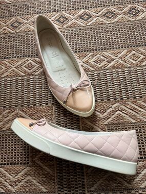ECCO Pink Gillian Quilted Ballerina Loafer Flat Size 9(40)